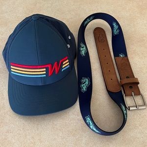 Like New Wears Woody Sunstreaker Trucker Hat and Everywhere Belt 36